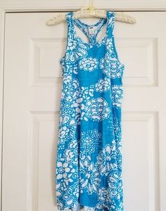 **Blue & white floral dress**